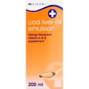 Clicks Cod Liver Oil Emulsion Orange 200ml