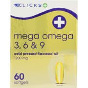 Clicks Mega Omega 3, 6 & 9 60 Softgels